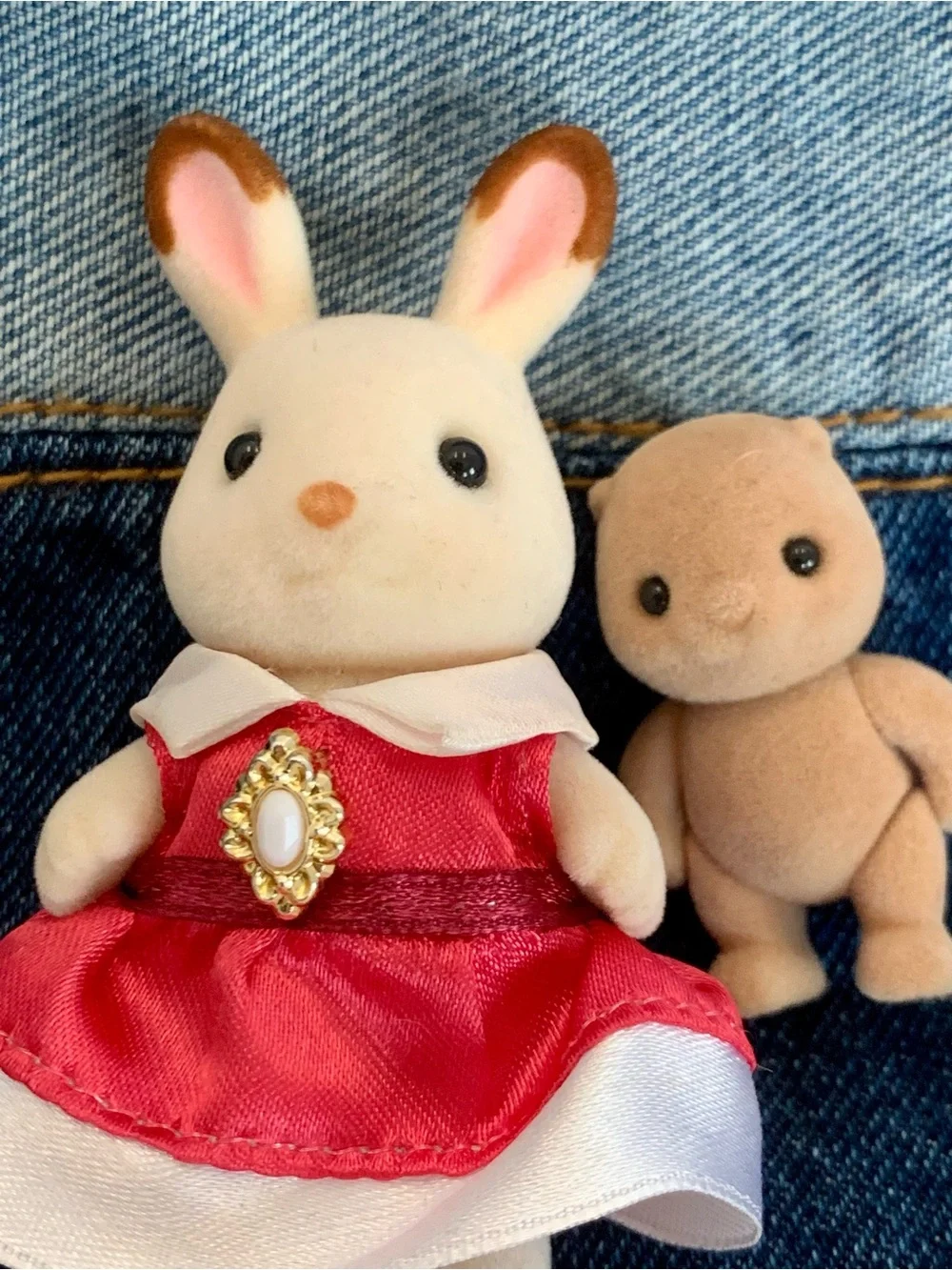 Calico critters rabbit and baby bear.
